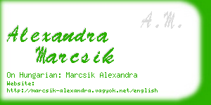 alexandra marcsik business card